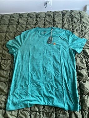 tentree Teal Crew Neck Short Sleeve T-Shirt